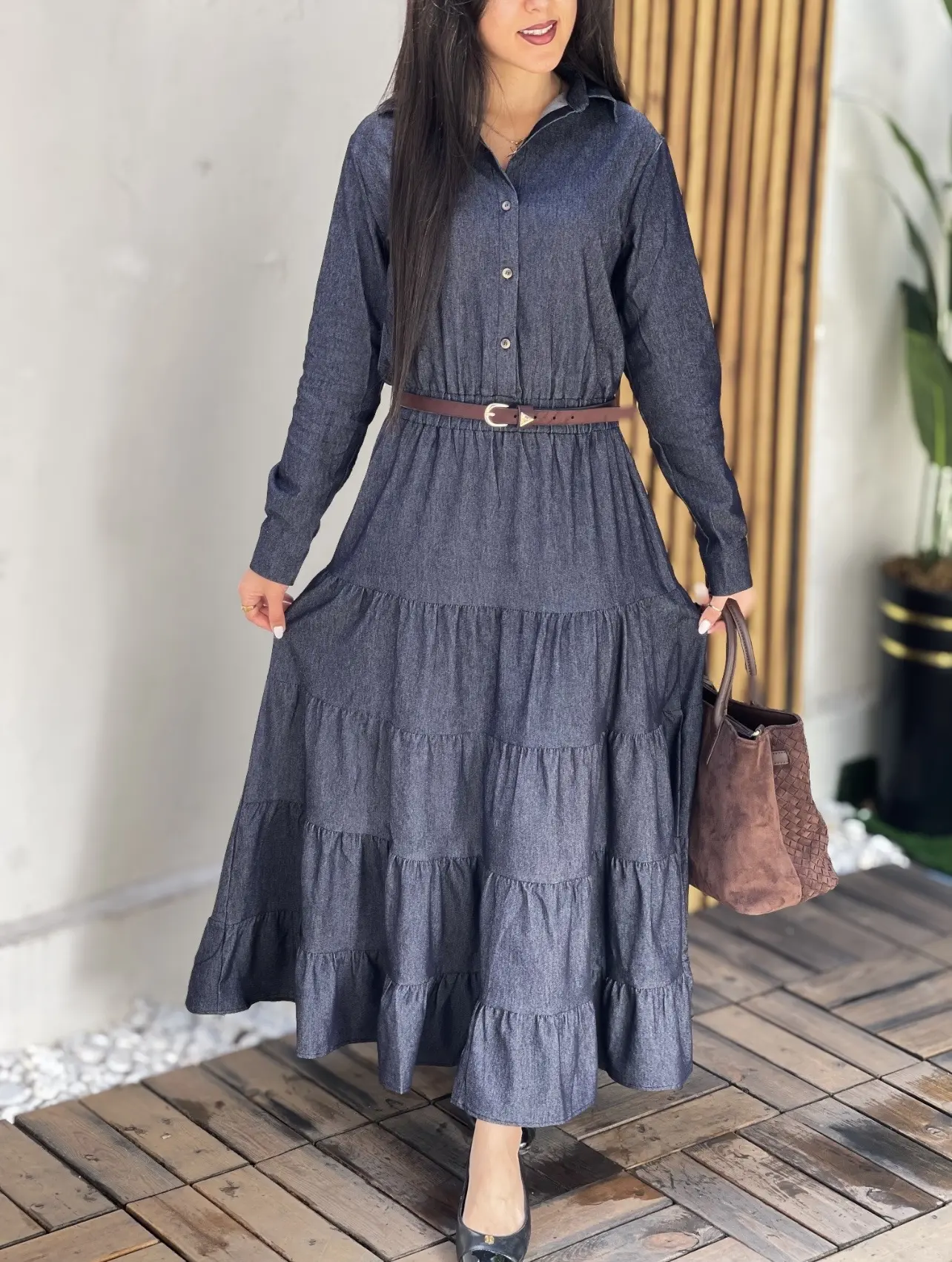 پیراهن جین سرمه ای